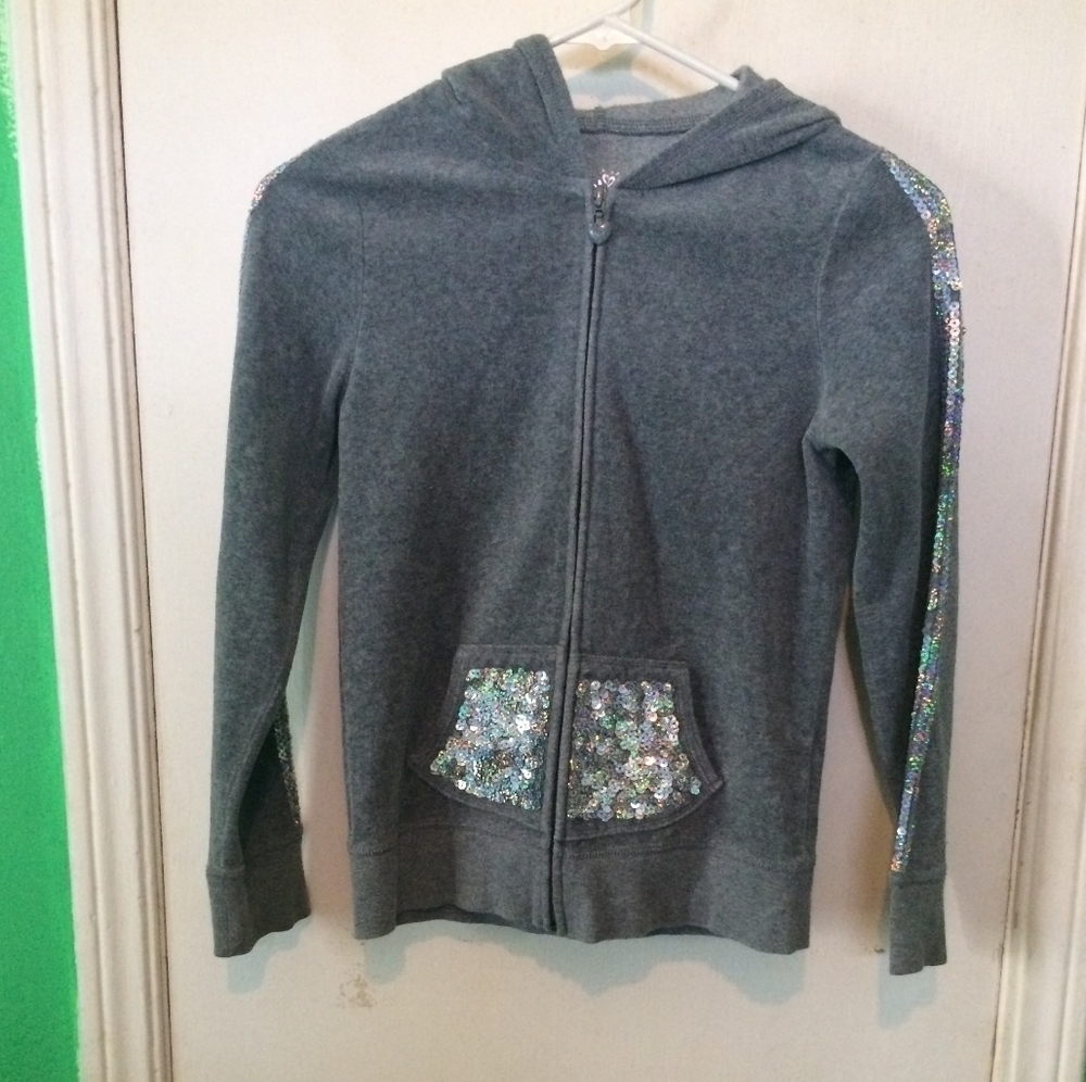 Justice grey hoodie jacket